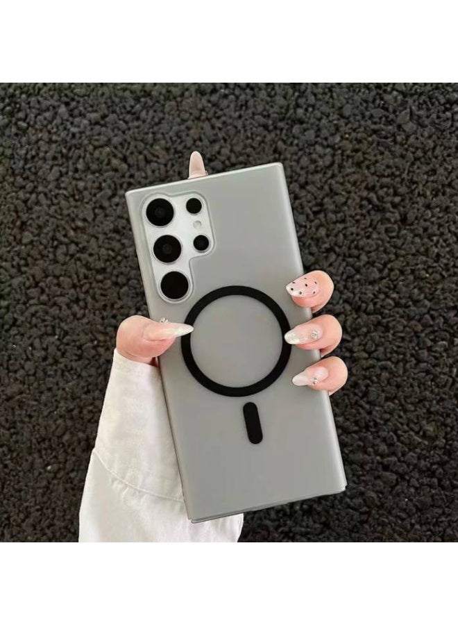 جراب ماج سيف الفاخر غير اللامع لهاتف سامسونج S26 ألترا، غطاء مغناطيسي رفيع مقاوم للصدمات | أسود